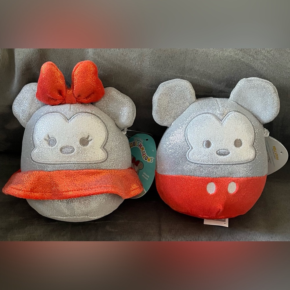 Squishmallows Disney Mickey & Minnie 100th Anniversary Plushies Set NWT